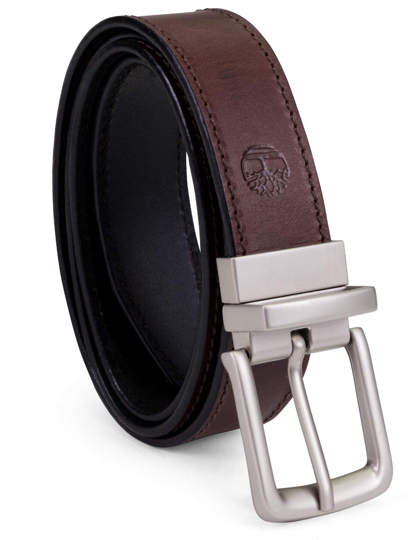 Timberland mens Classic Leather Reversible Belt, Brown/Black, 50