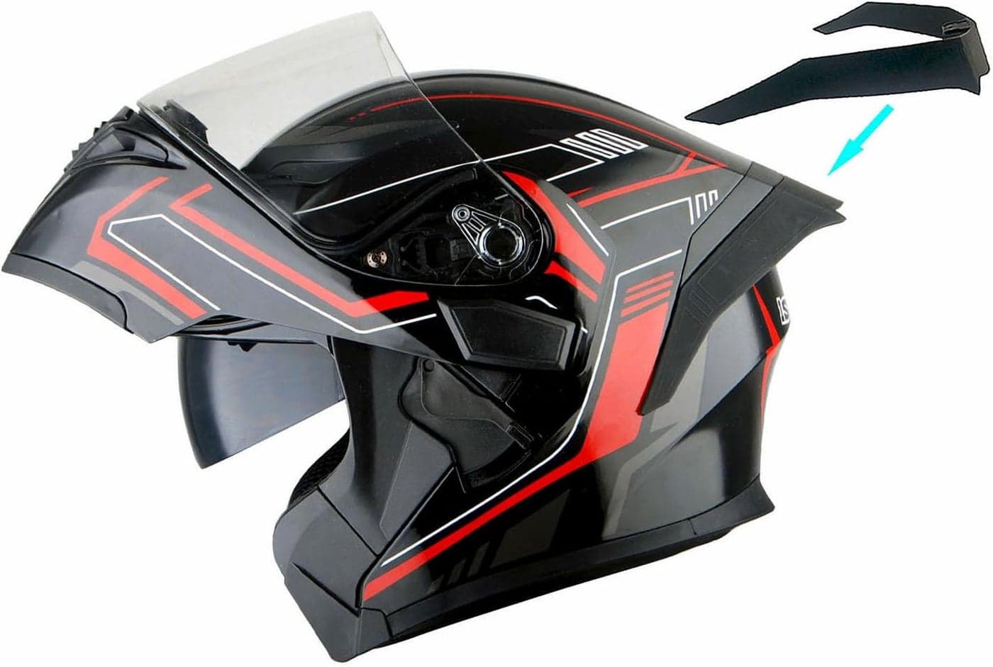 1Storm Motorcycle Modular Full Face Helmet with Dual Visor and Inner Sun Shield