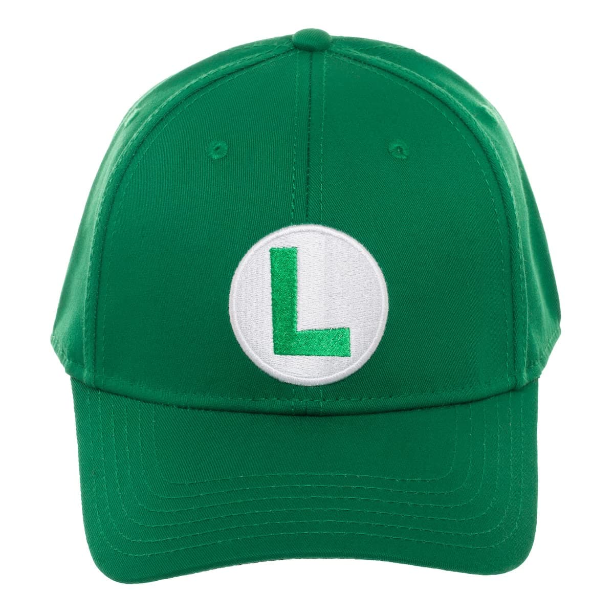 Mario Cosplay Hat, Mario Luigi Brothers Cosplay - Officially Licensed Luigi Hat, 100% Cotton, 58 cm, Green, for Gaming Enthusiasts