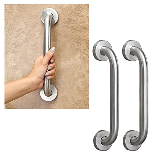 FORTUNE Stainless Steel Grab Bar for Bathroom & Bathtub Wall Mounted Safety Hand Support Rail Matt Finish - Balance Handle - Towel Bar - (8 Inch, Pack of 3)