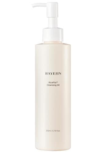 HAYEJIN RiceFila Cleansing Oil Korean Oil Cleanser for Face with Centella Asiatica 8 Hyaluronic Acids 6 Peptides Vegan Hypoallergenic Makeup Remover 676 fl oz