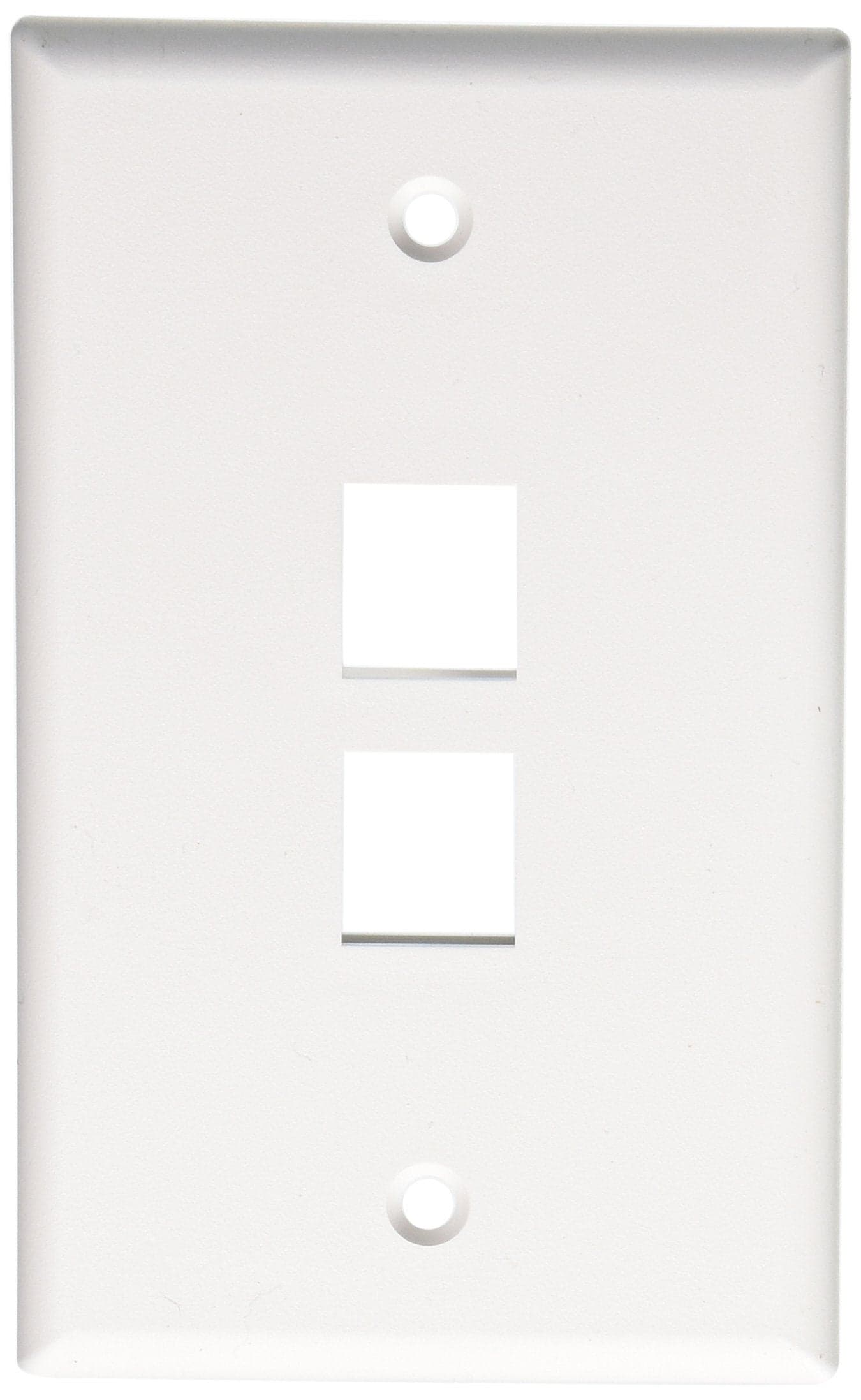Leviton Quickport Wallplate Single Gang 2Port 410802WP White