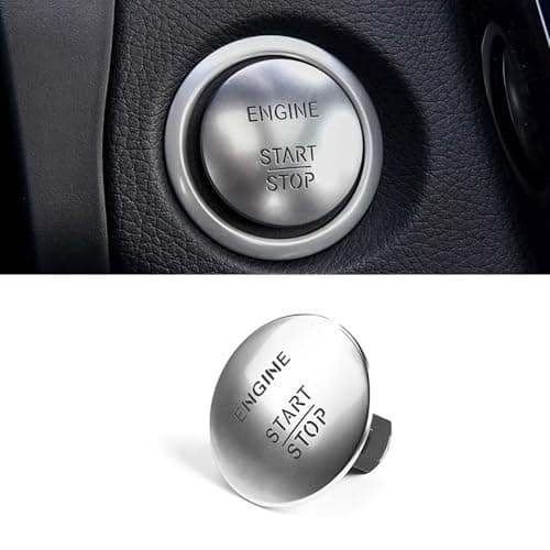 Erivis Engine Start Stop Button Switch 2215450714 for Mercedes Benz 2006-2020 GLC GLE C GL GLA E CLA S SL SLC SLK CL CLS GLK GLS ML R Class 300 350 Series Accessories, Car Remote Start Button (Silver)