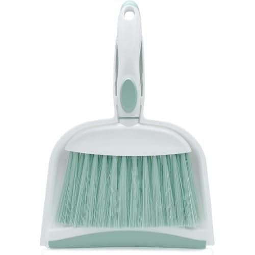 Broom Dustpan Brush Small Dust pan Mini Broom and Dustpan Set Mini Dust pan and Brush Set Whisk Broom and Dustpan Set Small Broom and Dustpan Set for Desk Home Camping Tent Light Green