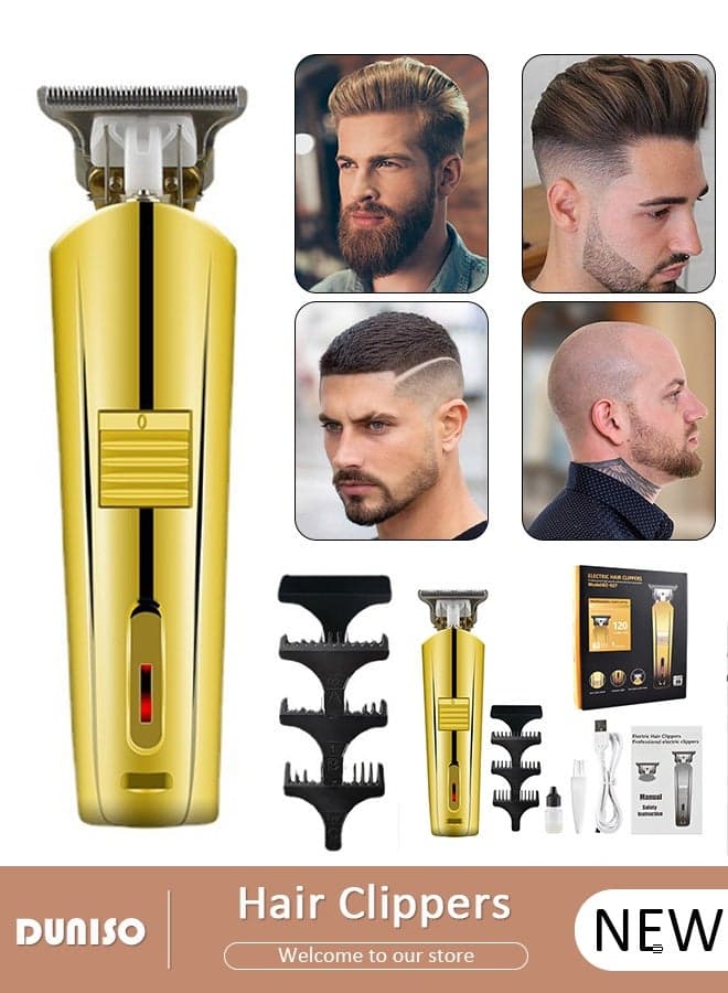 Smart Hair Clippers Electric with 3 Kinds of Positioning Combs Turbo Motor Hair Cutting Kit Pro Mens Clippers, Cordless Rechargeable Hair Trimmer Set Professional Barbers Grooming Kit