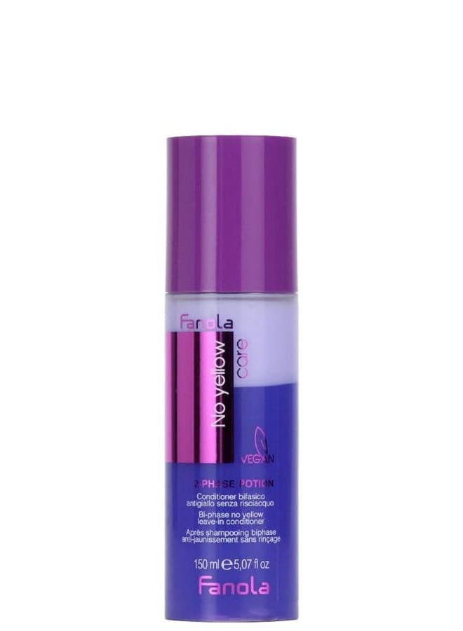 No Yellow 2 Phase Potion Leave In Conditioner With Violet Pigment For All Blonde Hair Types To Combat Frizz & Humidity 5.1oz