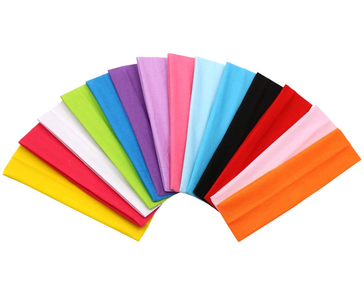 14 Packs Womens and Girls Stretchy Soft Head Wraps and Hair Accessories