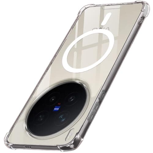 TheGiftKart ShockProof Ultra-Hybrid Back Cover Case for Vivo X300 Pro 5G Compatible with MagSafe | 360° Protection | Crystal Clear Hard Back Cover Case for Vivo X300 Pro (PC & TPU, Transparent Bumper)