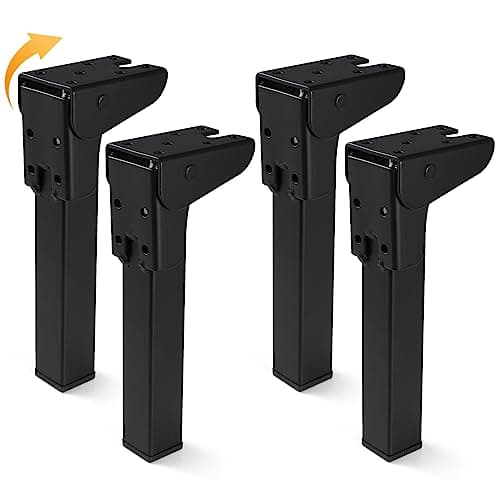 O.HSNYIU 4 Pcs Self Locking Folding Table Legs, 6", 8", 10", 12" Foldable Table Legs for Camping Tables Furniture DIY (5.9 inches / 15 cm)