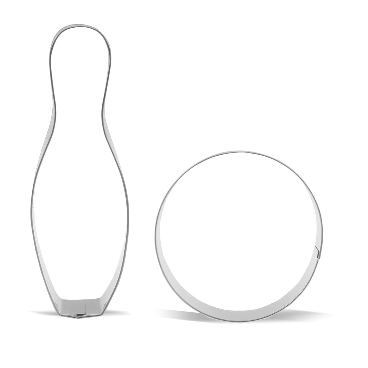 Bowling Pin and Bowling Ball Cookie Cutter Stainless Steel