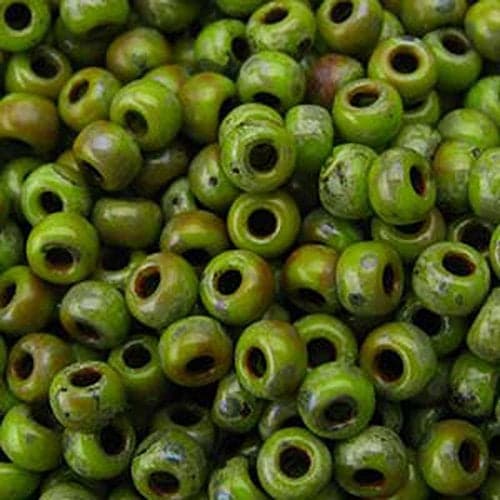 Matte Picasso Chartreuse Miyuki 6/0 Seed Bead 20 Gram