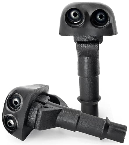 Click&Fit Adjustable Windshield Washer Nozzles compatible with Mitsubishi Lancer 1995-2017, Eclipse MK2 1995-1999, 3000GT 1990-2000, Montero 1991-2006 – Wiper sprayers jet replaces 8265A083, 2pcs