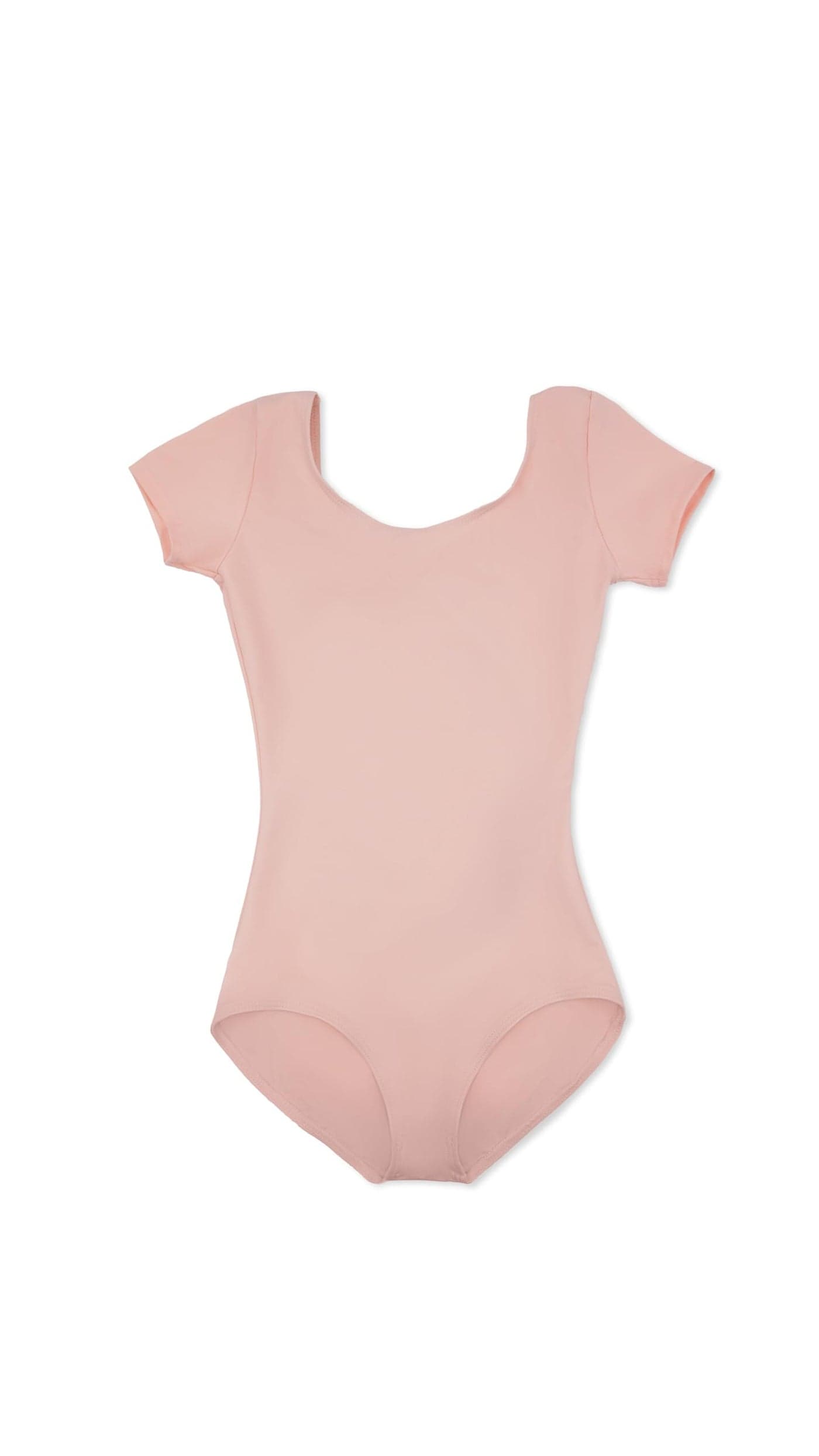 Capezio girls Team Basic Short Sleeve athletic leotards, Ballet Pink, 6 8 US