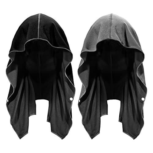 Sukeen Cooling Hoodie Towel Cooling Towels for Neck and Face Absorbent Quick Drying Cooling Head Towel Neck Wraps UV Protection for Sport Camping Workout Cycling