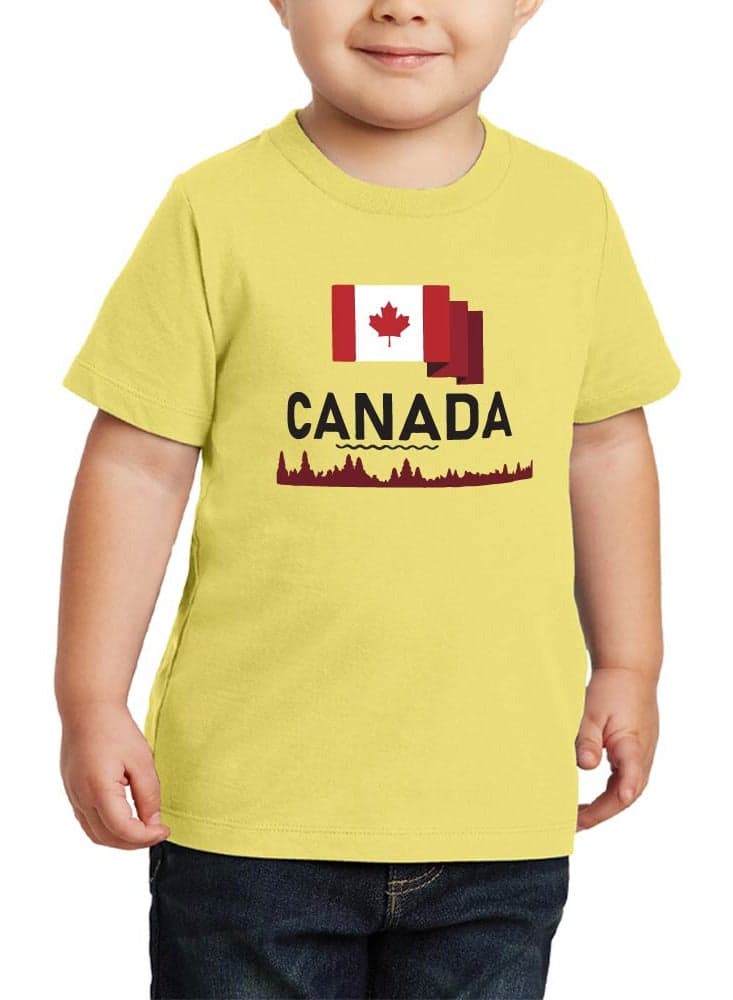 Canada Kids Boys Round Neck T-Shirt - Soft and Comfortable Cotton, Short Sleeve Tshirt - Perfect for Everyday Canadian Style