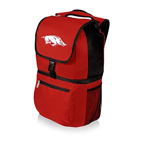 PICNIC TIME NCAA Arkansas Razorbacks Zuma Backpack Cooler - Soft Cooler Backpack - Lunch Cooler, (Red)