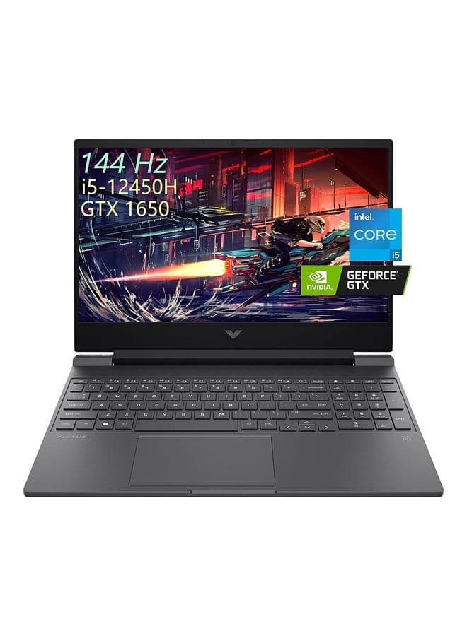 (Upgraded Version) Victus 15 Gaming Laptop With 15.6-Inch Display, Core i5-12450H Processor/16GB RAM/1TB SSD/4GB Nvidia Geforce GTX 1650 Graphics/Windows 11 Home With Computer Accessories English Black