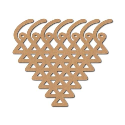 Cliths Wooden Saraswati Yantra Cutout for Pooja Room Decoration DIY Art Projects Hindu Festival Mandala Craft Pine MDF Board for Painting and Home Temple Decor