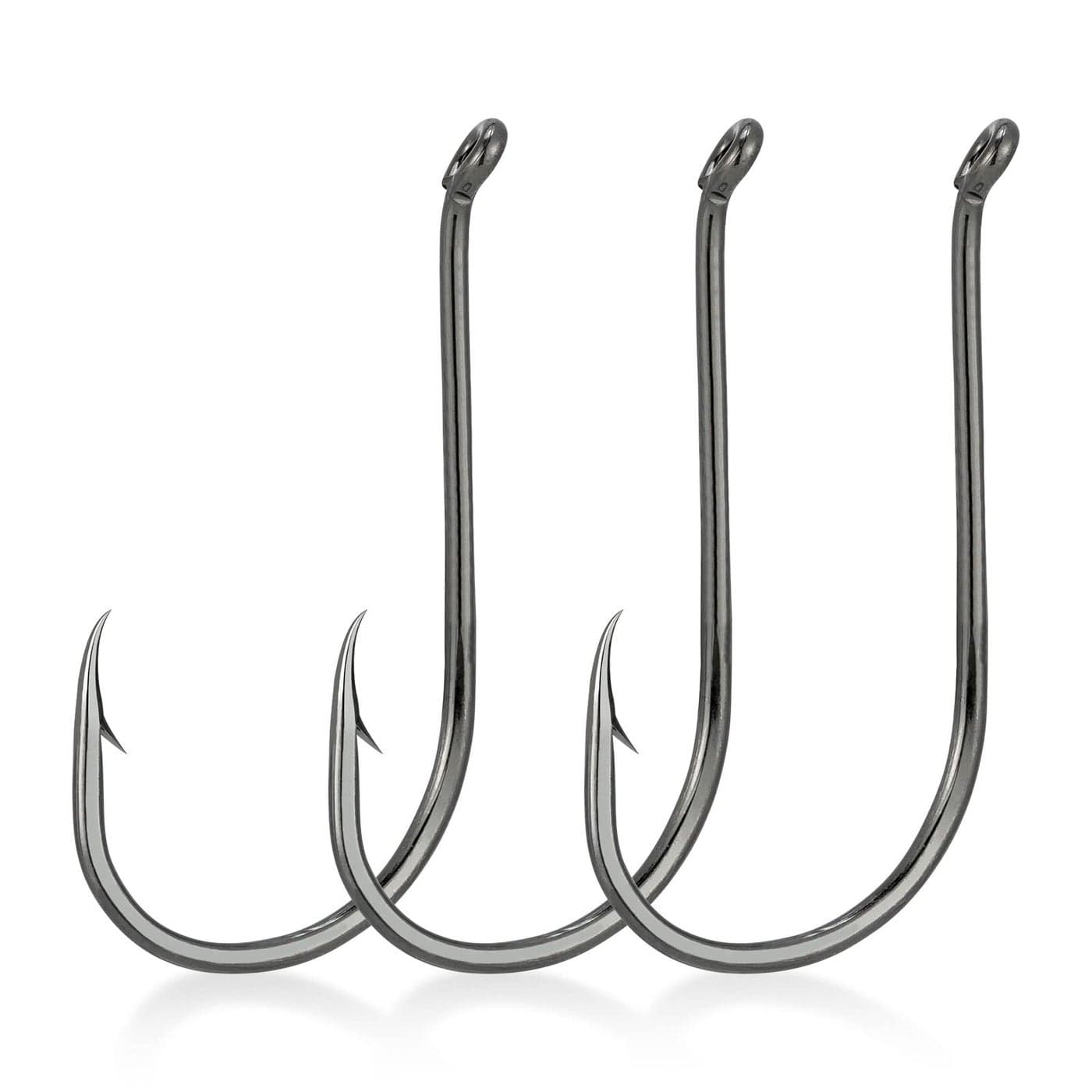 Dr.Fish 100 Pack Octopus Fishing Hook Saltwater & Freshwater Live Bait Offset Catfish Bass Surf Fishing Hooks Texas Drop Shot Rig Carp Bluegill Tuna #1