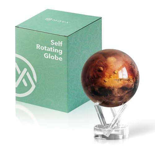 MOVA Globe Mars Classic 45 Rotating Planet Model for Space Decor and Astronomy Gifts SolarPowered Motion No Batteries or Cords Needed