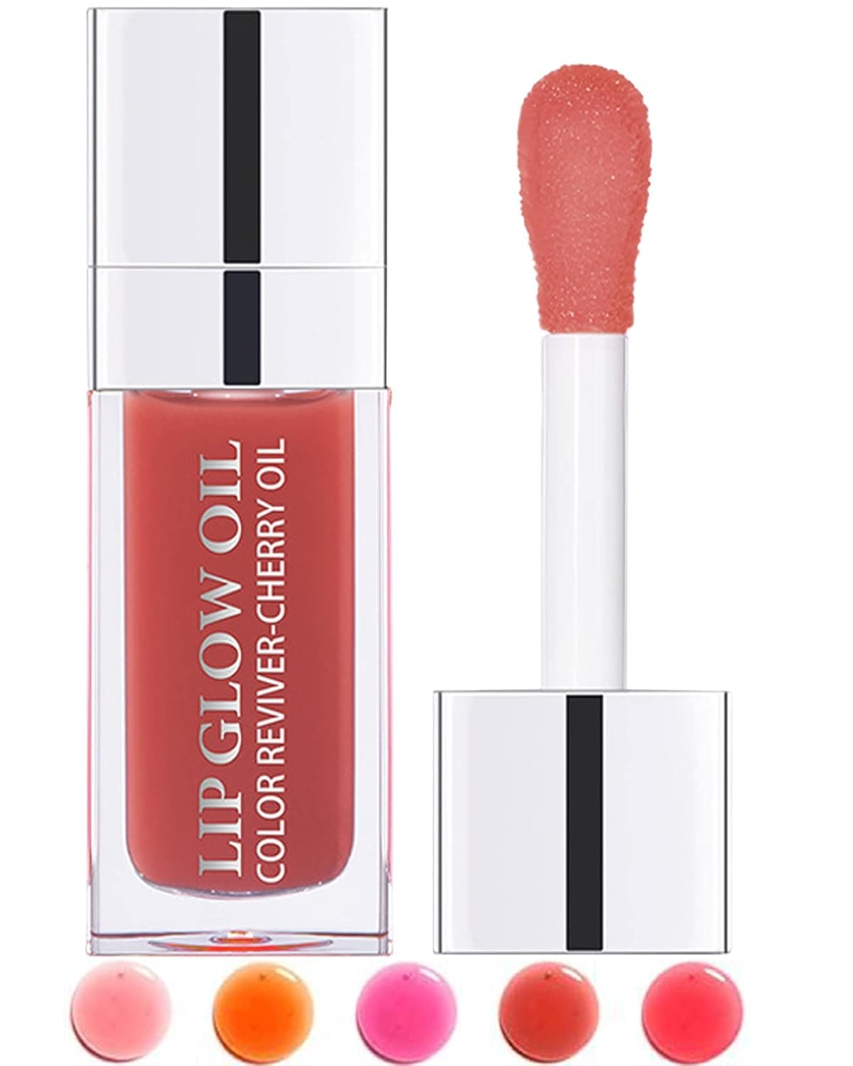 Plumping Lip Glow OilHydrating Tinted Lip Oil GlossGlow Reviver Lip OilLong Lasting Moisturizing Clear Lip Plumper Oil Tint for Lip Care Dry LipThanksgiving Makeup Gift for Women 012 Rosewood