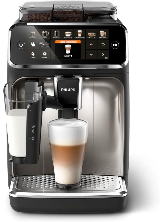 Philips 5400 Series Fully Automatic Espresso Machine 1.8 L 1500 W EP5447/90 Deep Black Matte/Silver Chrome 1.8 L 1500 W EP5447/90 Deep Black Matte/Silver Chrome