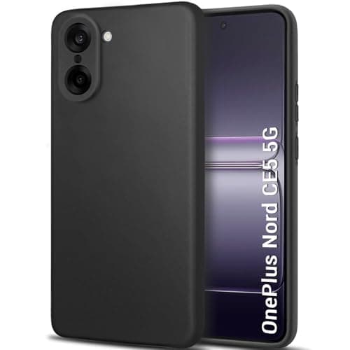 TheGiftKart Sleek Back Cover Case for OnePlus Nord CE 5 5G | Slim Fit Protective Design | Ultra Matte Finish | Camera Protection Bump | Soft Back Cover Case for OnePlus Nord CE5 5G (Silicone, Black)