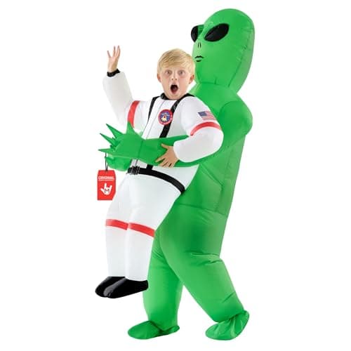 Morph Kids Astronaut Inflatable Alien Costume, Blow Up Alien Outfit, Boys Halloween Costume, Halloween Costumes for Kids