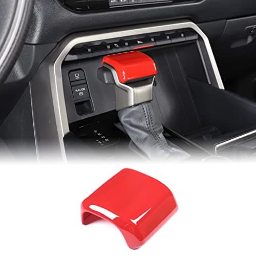 Aunginsy Car Gear Shifter Hand Brake Trim Cover Compatible with Toyota Tundra 2022 Sequoia 2023 Tacoma 2024 Automatic Center Console Gear Shift Head Knob Scratch Protector Cover ABS Accessories