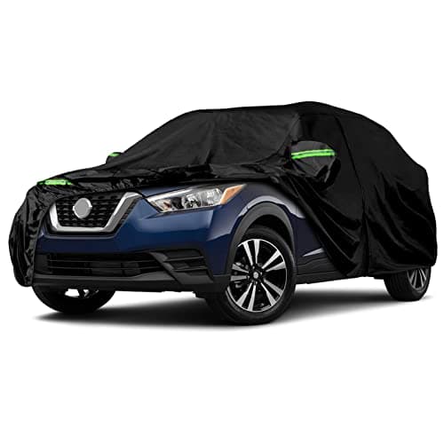 Waterproof Car Covers Replace for 2016-2024 Nissan Kicks, 6 Layers All Weather Custom-fit Car Cover with Zipper Door & Windproof Bands for Snow Rain Dust Hail Protection (Kicks)