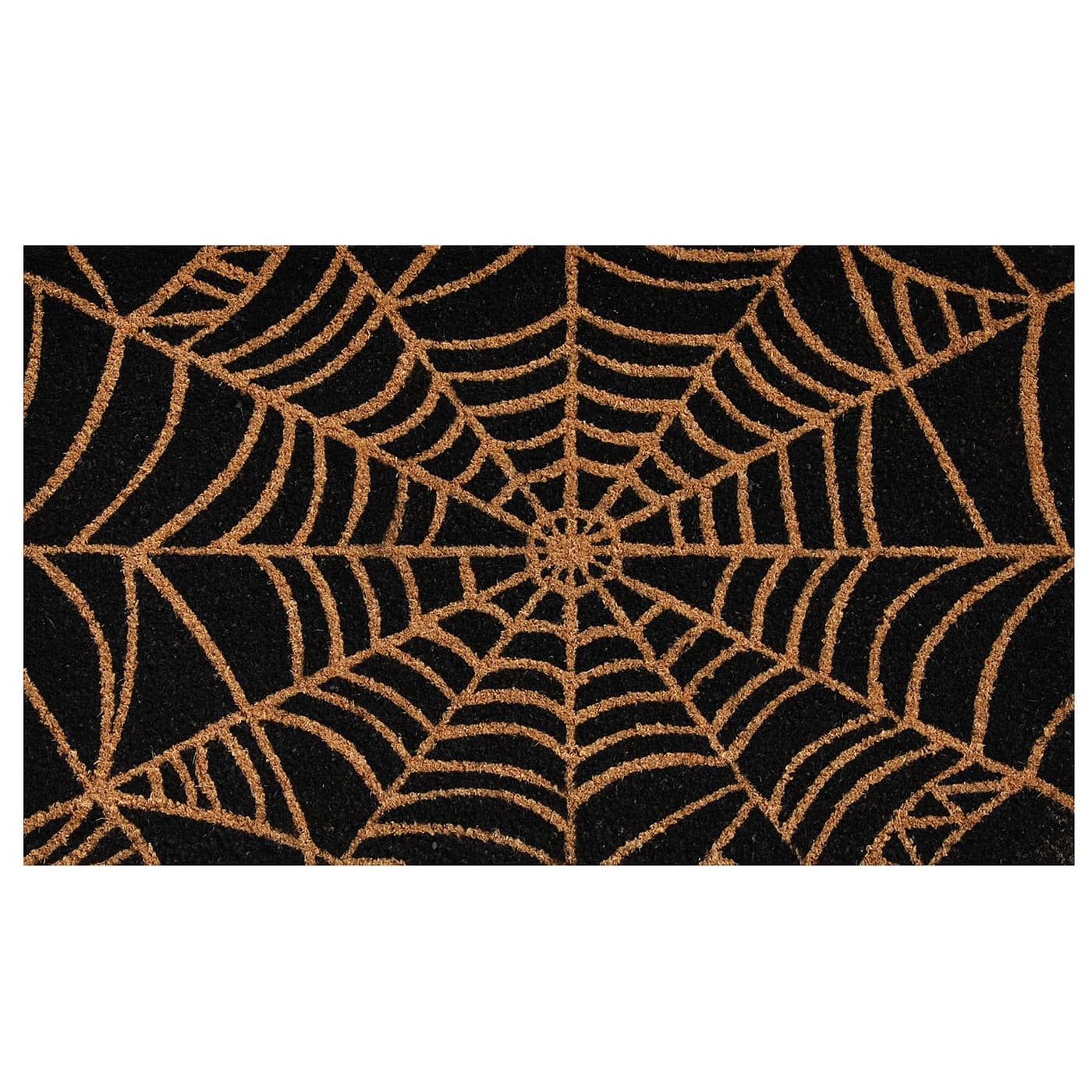 Calloway Mills 101951729 Scary Web Doormat 17x29 Black and Natural