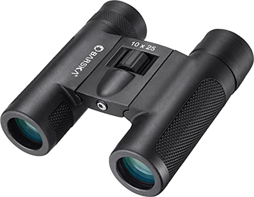 Barska 10x25 Lucid View Compact Binoculars with Roof Prisms, Fully Coated Optics, Center Focus, Rubber Armor Grip – Lightweight for Hiking, Bird Watching, Travel