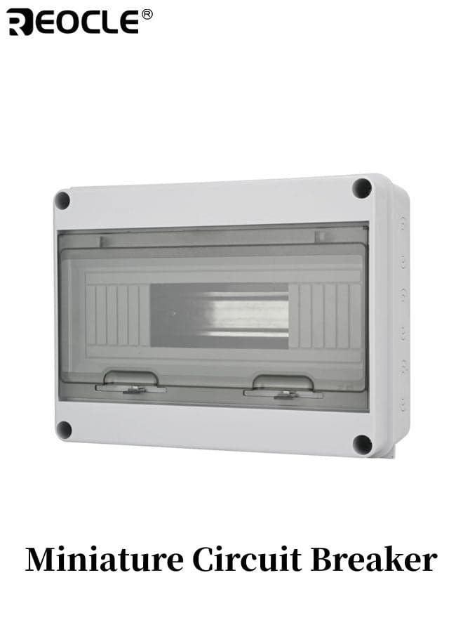 12 Way Circuit Breaker MCB Distribution Protection Box with DIN Rail and IP65 Waterproof Enclosure for Indoor and Outdoor Electrical Use in Residential Commercial and Industrial Applications
