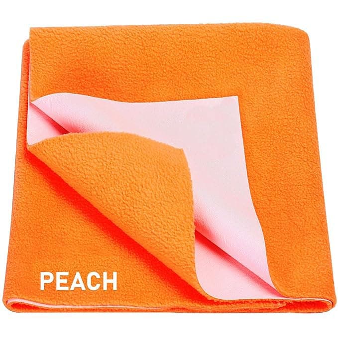 ELEVANTO Baby AntiPiling Fleece Extra Absorbent Instant Dry Sheet for Baby Baby Bed Protector Waterproof Sheet Small Size 50x70cm Pack of 1 Rust