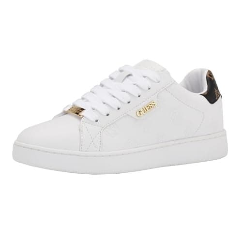 GUESS Women's RENZY Sneaker, White, 8