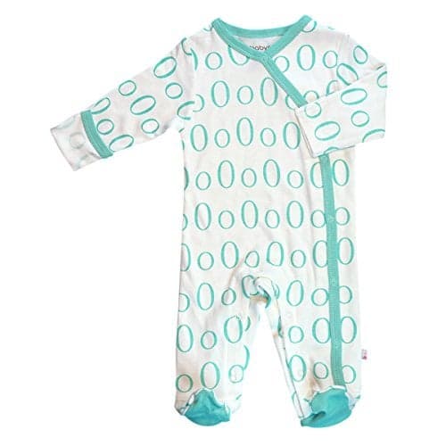 Babysoy Organic Newborn Baby Alphabet Footie Onepiece with Feet (06-12 Months, O)