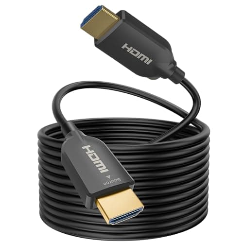 SOEYBAE 4K Fiber Optic HDMI Cable 30ft, Ultra High Speed 18Gbps, Support HDCP 2.2, ARC, 4K UHD, HD 1080p, Unidirectional Active 2.0 Cord, 3D for Laptop, Computer, Monitor, PS3, PS4, Blu-ray, Projector