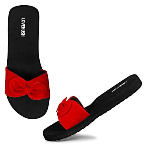 LOVEHUSH Doctor Slipper for Women | Orthopedic, Diabetic, Pregnancy | Soft Doctor Anti-Skid Slipper for Women |Slides, Flip-Flops, Slippers, Chappals | For Ladies and Girls SL10-RED-6