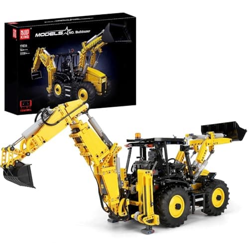 Mould King 17036 Excavator and Bulldozer 2 in 1 RC Bulldozer Building Set for Adults APP Remote Control Truck Construction Vehicles Model with Motors 2239 Pieces
