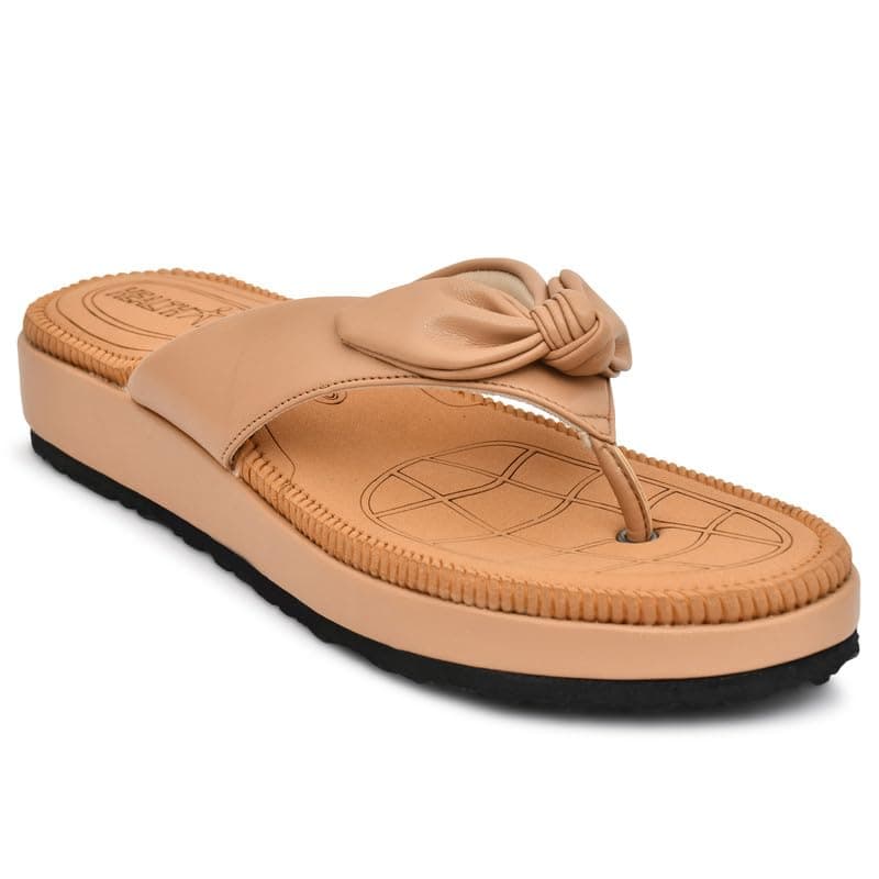 HEALTH FIT Orthopedic With Super Extra Soft Ortho Care Anti-Skid Doubleu Flip-Flops For Women Slippers/Doctor Chappal & Footwear HF330 SUL 10 UK, Multicolour