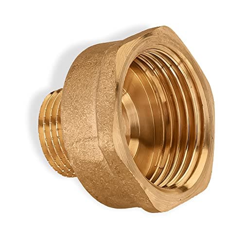 Adapter Nipple 1/2" male x 1“ female Brass Adapter 0.5 inch x 1“ Female Pack of 1