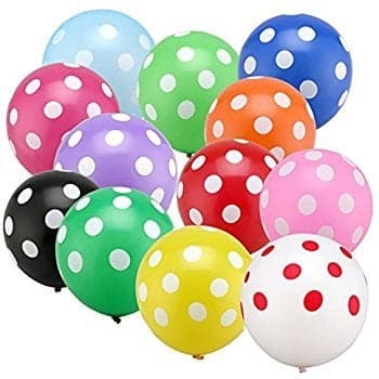 3A Featuretail Birthday Party Multicolor POLKA Dot Balloons - Pack of 50