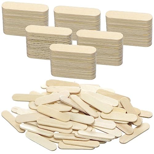 Tioncy 1000 Pcs Mini Sticks for Crafts 1.57 x 0.39 x 0.08 Inches Natural Ice Cream Wooden Small Sticks for Adults DIY Home Stirring Waxing Art Projects