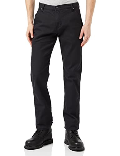 Dickies mens Tough Max Duck Carpenter Pants Stonewashed Black 44W x 32L US