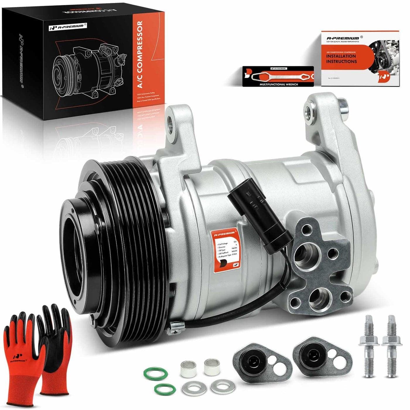 APremium Air Conditioner AC Compressor with Clutch Compatible with Dodge Ram 1500 2500 3500 57 20032008 Ram 4000 57 20052008
