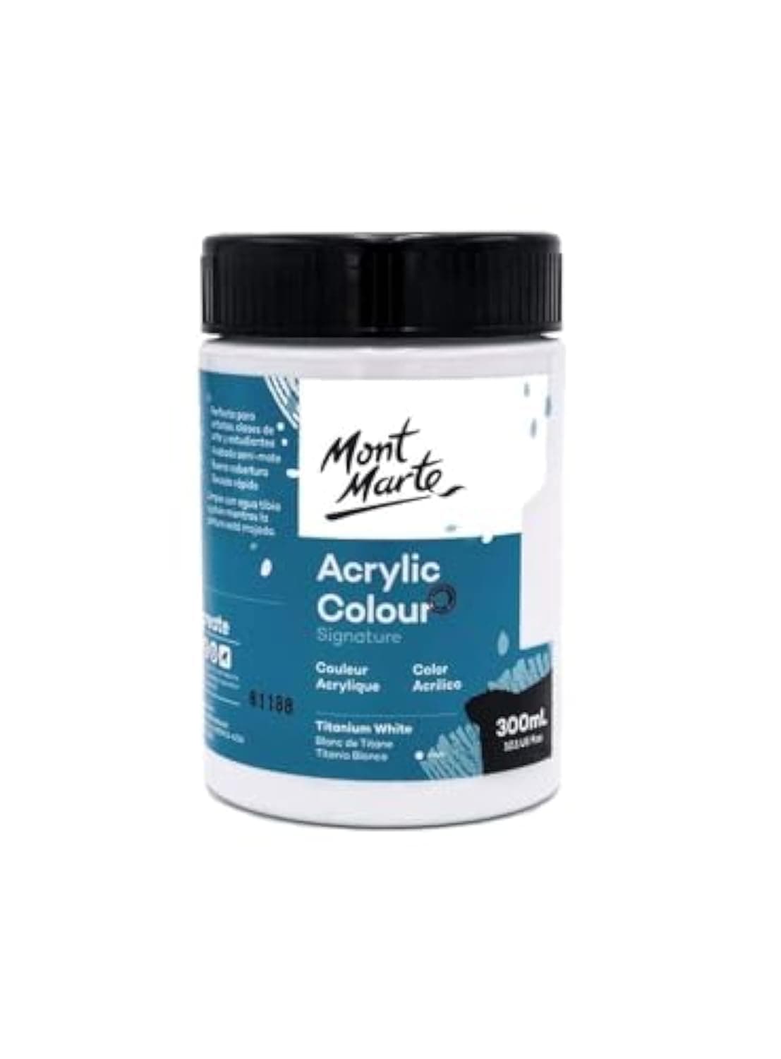 Mont Marte Signature Acrylic Colour 300ml (10.1oz) - Titanium White