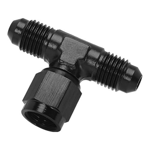EVIL ENERGY 4AN Male Tee Fitting Adapter with AN4 Female Swivel on Side Black