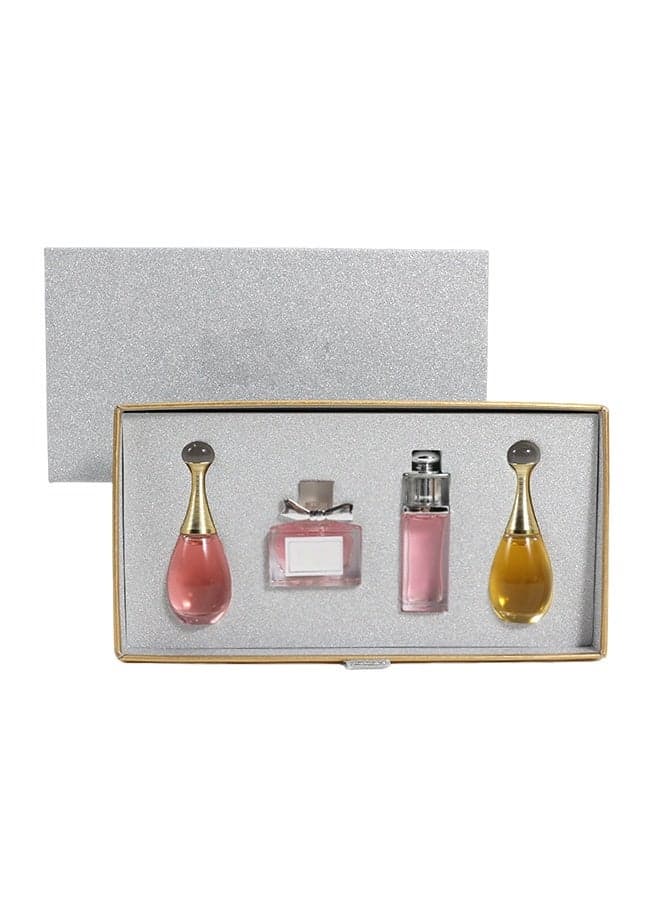 4PCS Mini Perfume Gift Set, Elegant Bottle Designs, Assorted Feminine Fragrance Vials, Travel-Size Eau de Parfum Collection for Women, Perfect for Sampling & Gifting
