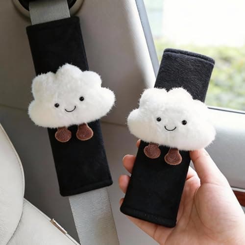 Zigihos 24 PCS Cute Seat Belt Cover Pads Cartoon Cloud Seatbelt Covers for Kids and Adults Soft Seatbelt Cushion Car Seat Strap Pads 2
