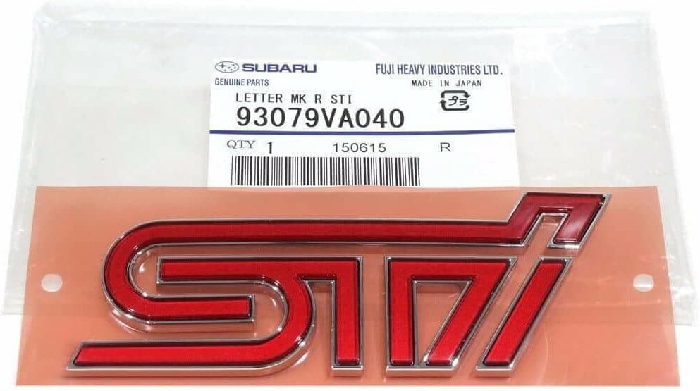 Subaru Genuine OEM Rear Badge STi for 2015-2018 Impreza WRX STi